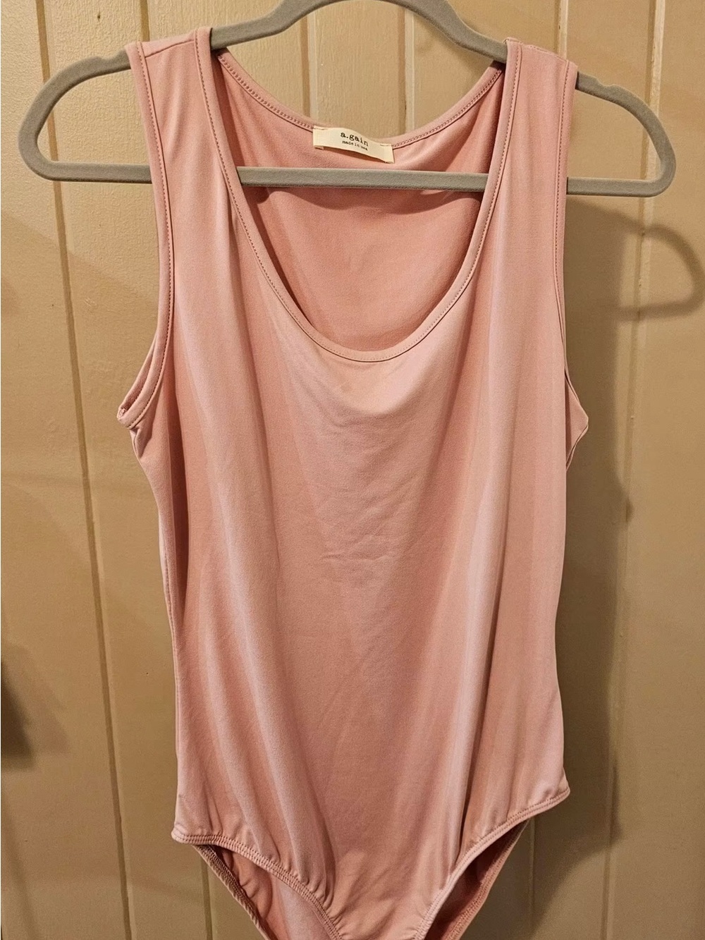 a.gain Sleeveless Pink Scoop Neck Bodysuit